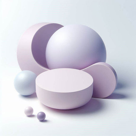 3d render of abstract geometric composition. Minimal background for product presentation.