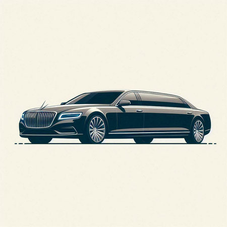 Sedan car. Side view. Vector illustration. Eps 10