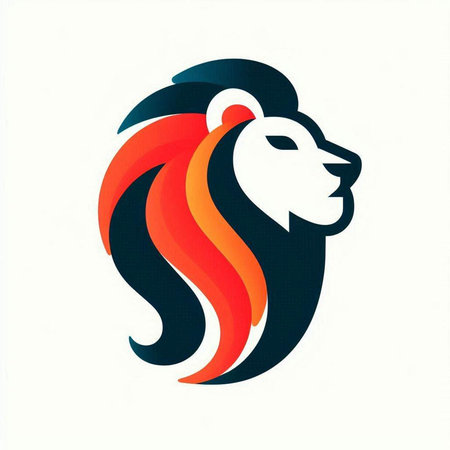 Lion head. Symbol of the year 2022. Vector illustration.の写真素材