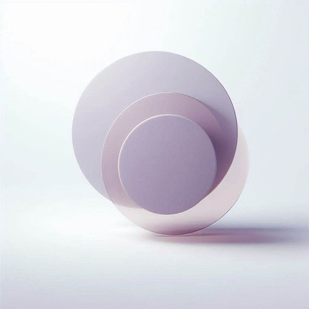 3d illustration of geometric shapes in pastel colors on a white background
