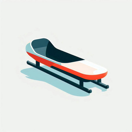 Bobsleigh icon. Isometric illustration of bobsled vector icon for web