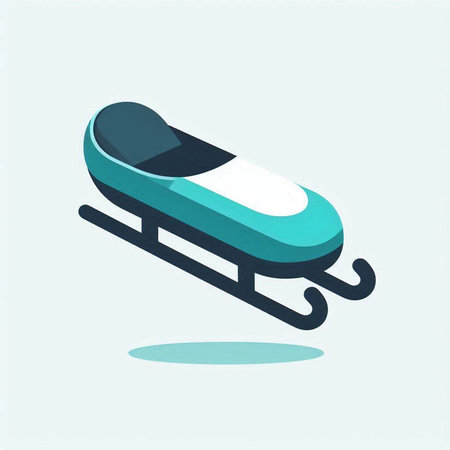 Sled icon. Vector illustration of a sled. Flat design.