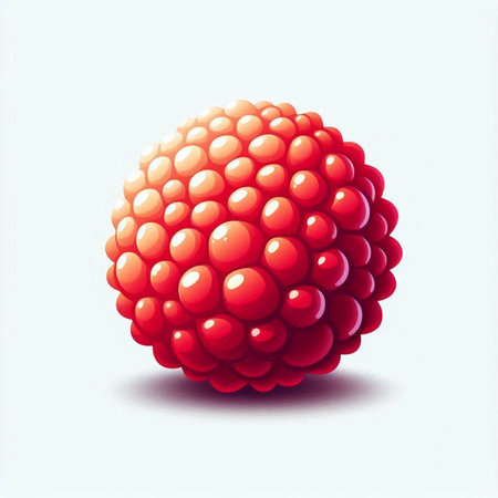 Illustration of a red sphere on a white background with a shadow