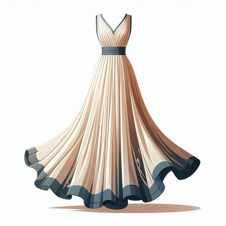 Wedding dress isolated on a white background. Vector illustration.の写真素材