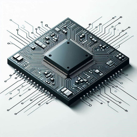 Circuit board. Electronic computer hardware technology. Motherboard digital chip. Tech science...