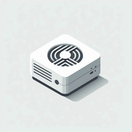 Isometric Air conditioner. Isometric air conditioner. Vector illustration.