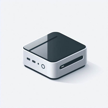 3d render of a device isolated on a white background.