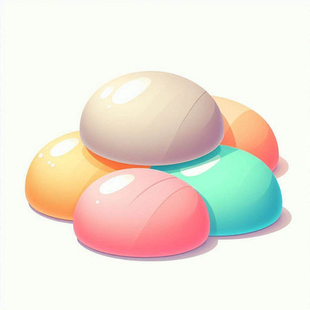 Colorful stones on a white background. Vector illustration. Eps 10