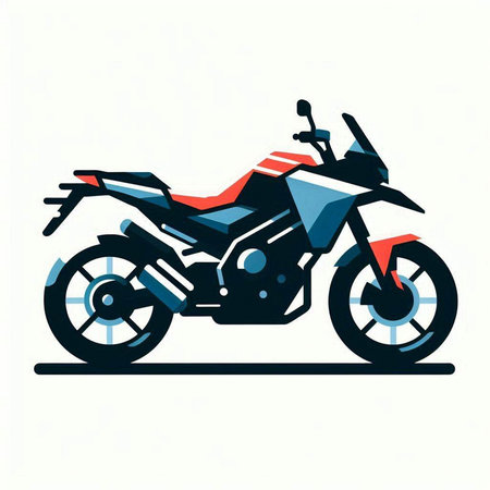 Motorcycle vector icon. Motorcycle illustration isolated on white background.