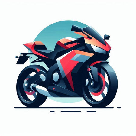 Vector illustration of a sport bike on a white background. Eps 10