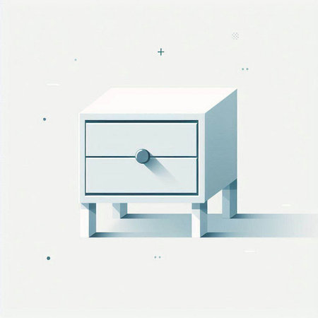 Drawer with drawers on a white background. Vector illustration.の写真素材