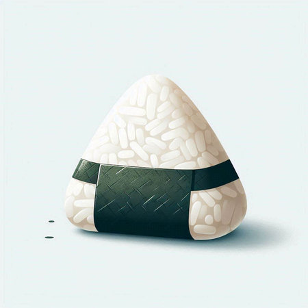 Illustration of a rice dumpling on a white background.の写真素材