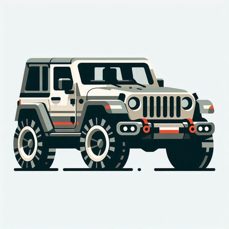 Off-road vehicle. Off-road vehicle. Vector illustration.