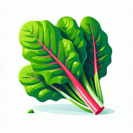 Chard. Vector illustration. Isolated on a white background.