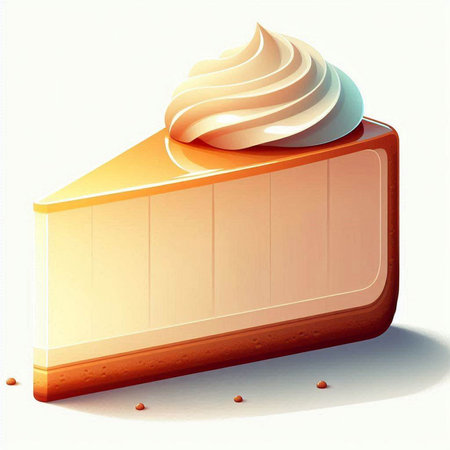 A piece of cake on a white background. 3D illustration.の写真素材