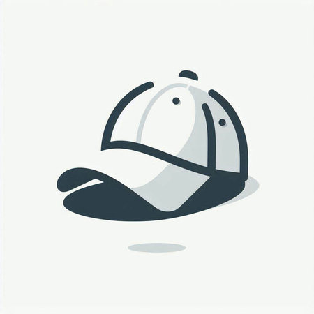 Baseball cap icon. Vector illustration of a baseball cap icon.の写真素材