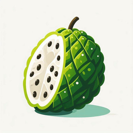 Custard apple vector illustration. Custard apple vector illustration.