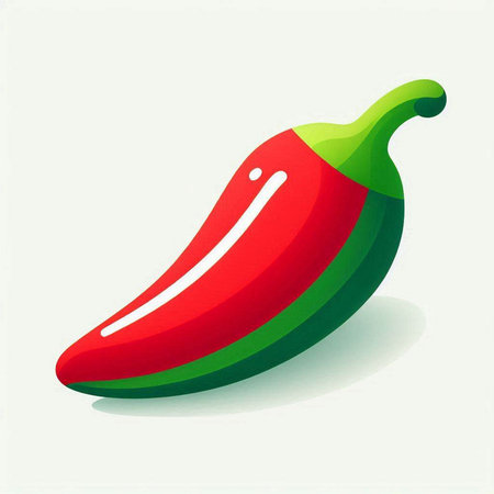 hot chili pepper on a white background, vector illustration, eps10