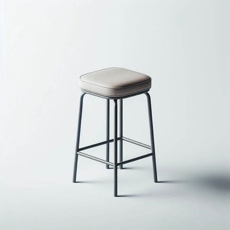 Modern bar stool on a white background. 3d render illustration.