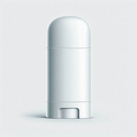 White deodorant on a white background. 3d rendering.