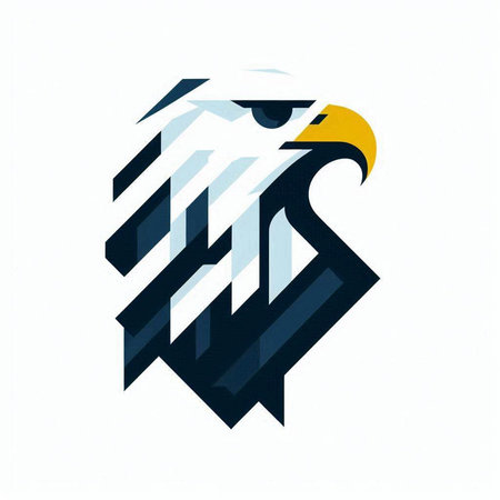 Eagle Logo Design Vector Illustration. Graphic Symbol for Corporate Business Identityの写真素材
