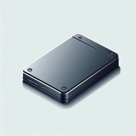 Hard disk drive isolated on white background. Vector illustration. Eps 10.