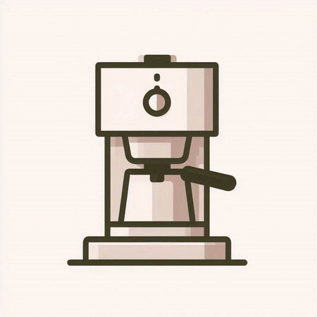 Coffee maker icon in flat style. Vector illustration of coffee maker.の写真素材