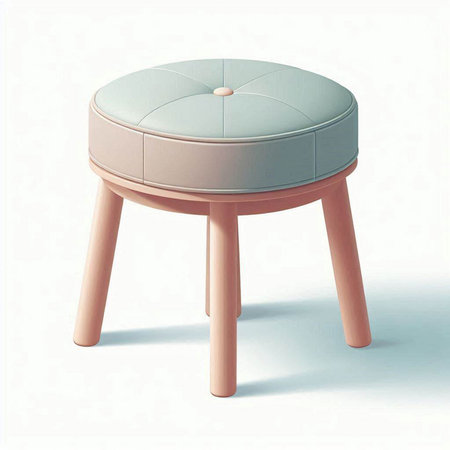 modern stool on a white background, 3d render, computer generated images