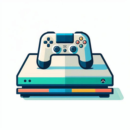 Gamepad, vector illustration in flat style isolated on white background.
