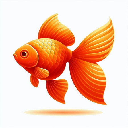 Goldfish isolated on a white background. Vector illustration. Eps 10.の写真素材