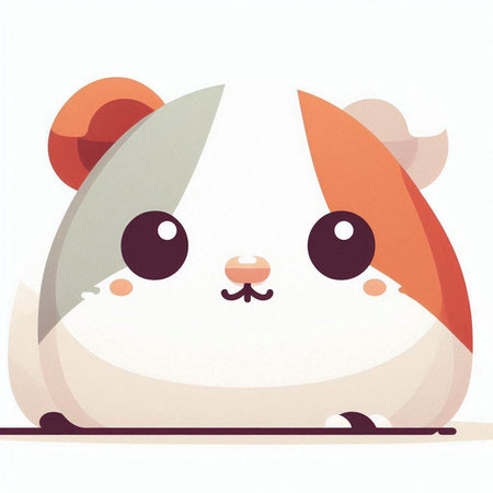 Cute hamster. Vector illustration of a cute hamster.の写真素材