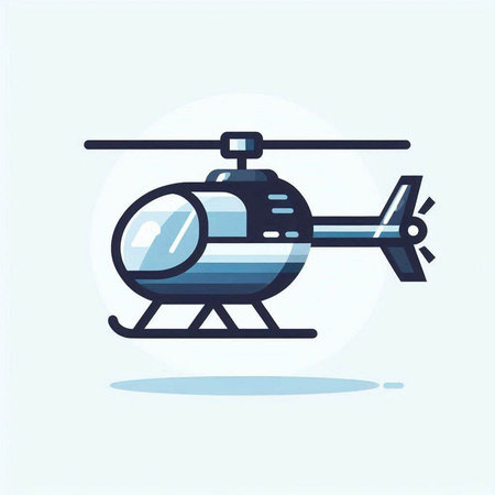 Helicopter icon. Flat illustration of helicopter vector icon for web designの写真素材