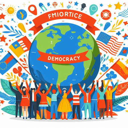 International Day of Democracy in United States of America. Vector illustration.