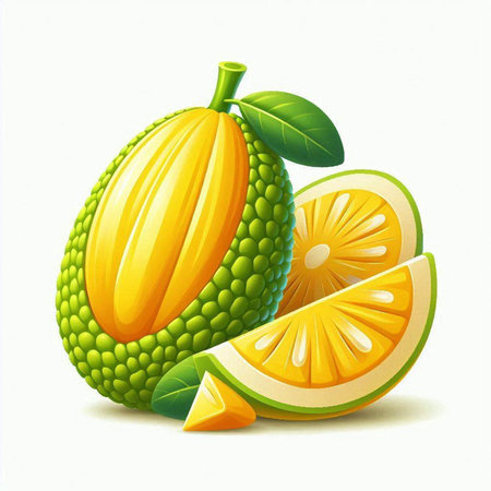 Bergamot fruit on a white background. Vector illustration.の写真素材