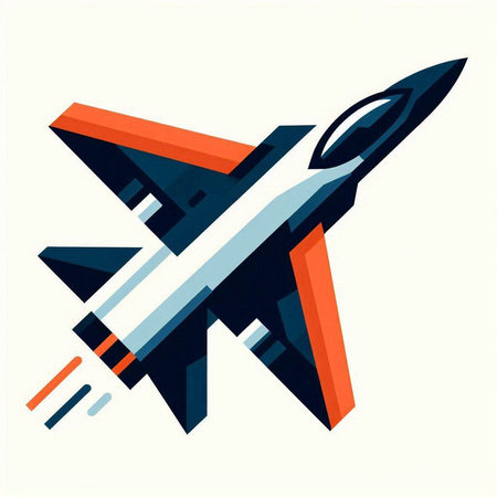 Airplane, vector illustration in flat style isolated on white background.