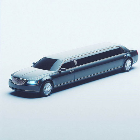 luxury limousine on a white background. 3d renderingの写真素材