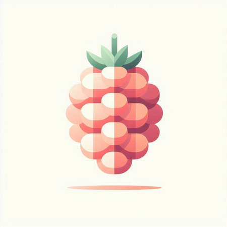 Raspberry icon in flat style isolated on white background. Vector illustration.