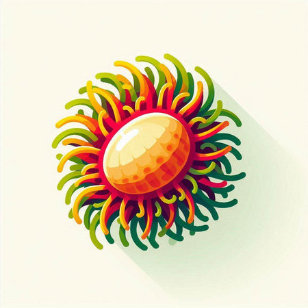 Illustration of an exotic fruit on a white background
