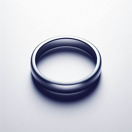 Wedding rings on a white background. 3D render.