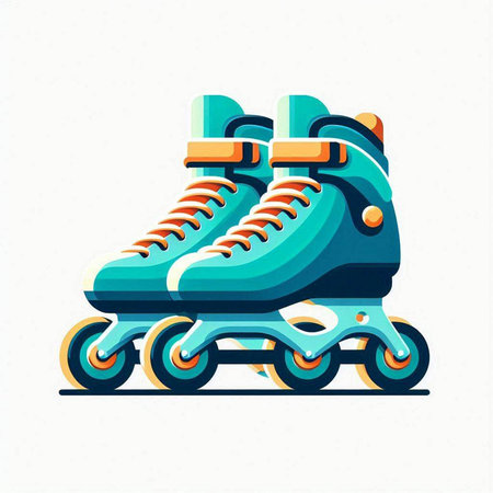 Roller skates isolated on a white background. Vector illustration.