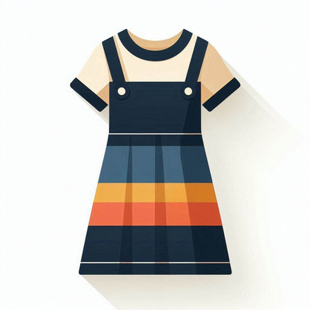 Children's dress on a white background. Vector illustration. Eps 10.の写真素材