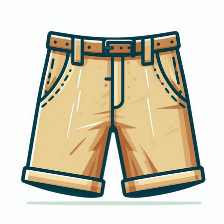 Shorts isolated on white background. Vector illustration in cartoon style.の写真素材