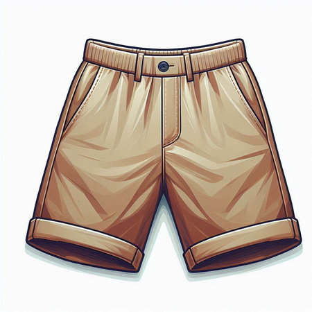 Men's shorts. Vector illustration. Isolated on white background.の写真素材