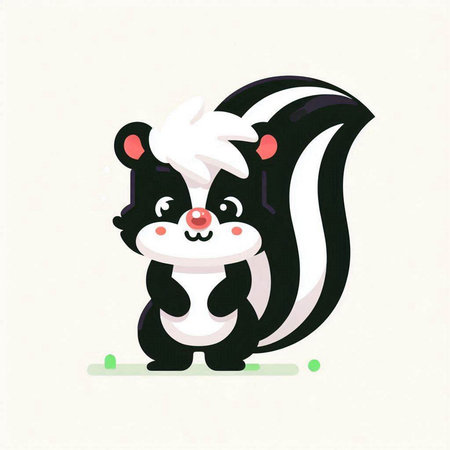 Cute skunk. Vector illustration. Cute cartoon skunk.の写真素材