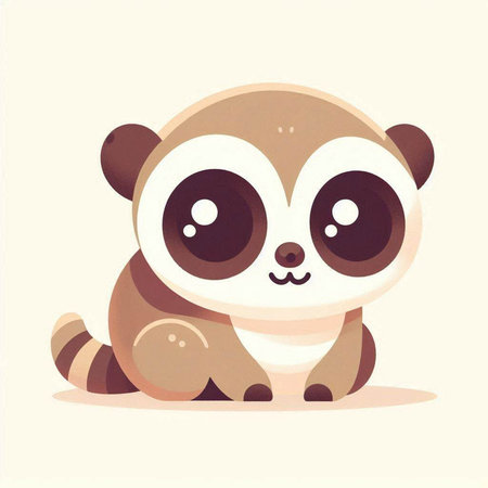 Cute cartoon animal character.