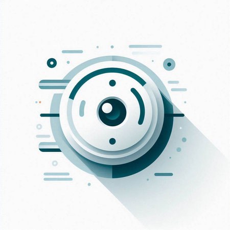 Abstract geometric background with circles and lines. Futuristic technology style.