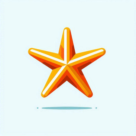 Starfish icon. Vector illustration of starfish. Flat design.