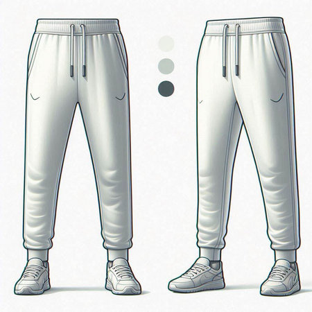 Trousers. Vector illustration of a set of trousersの写真素材