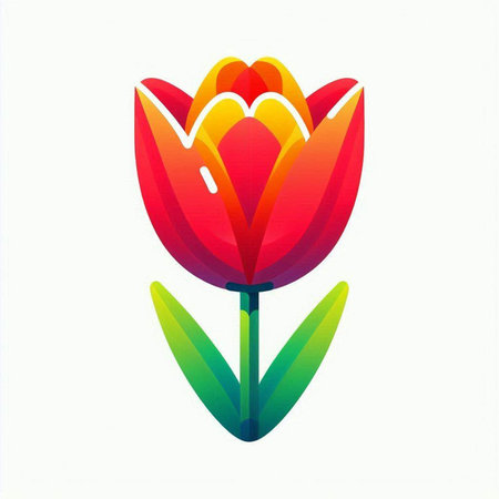 tulip flower icon on white background. vector illustration. EPS 10の写真素材