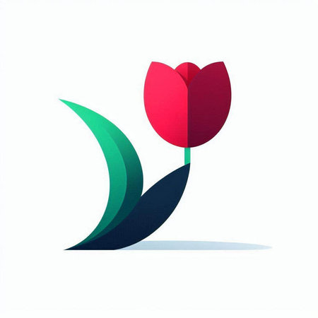 Tulip flower icon. Vector design template elements for your application or corporate identity.の写真素材